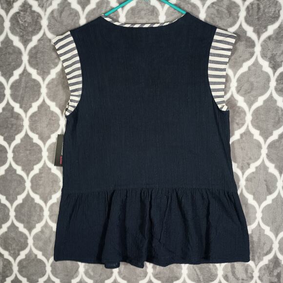 Savanna Jane Sleeveless Top Blouse Women Small Black Cowgirl Boho CottageCore - Picture 3 of 9